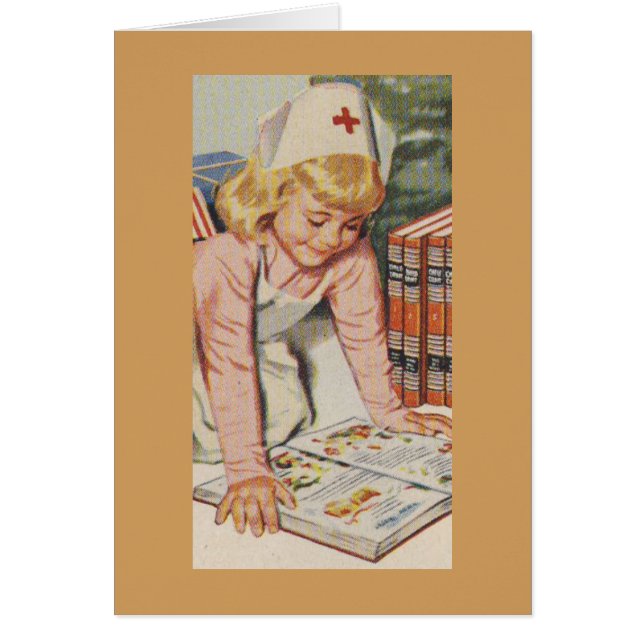 Girl playing Nurse - Retro (Front)