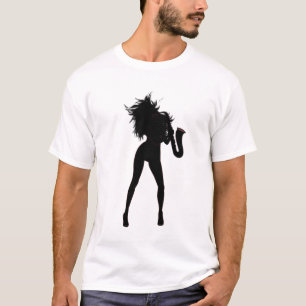 Girl Playing Saxuphone T-Shirt Jazz Music
