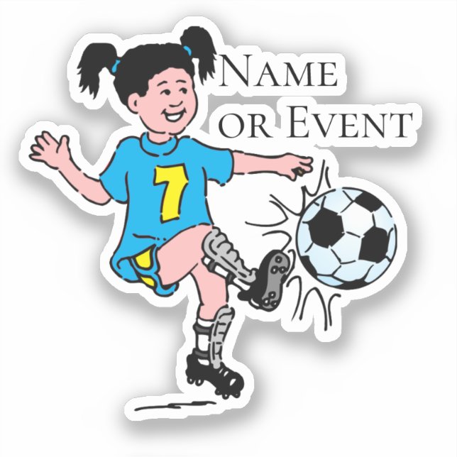 Girl Playing Soccer  (Front)