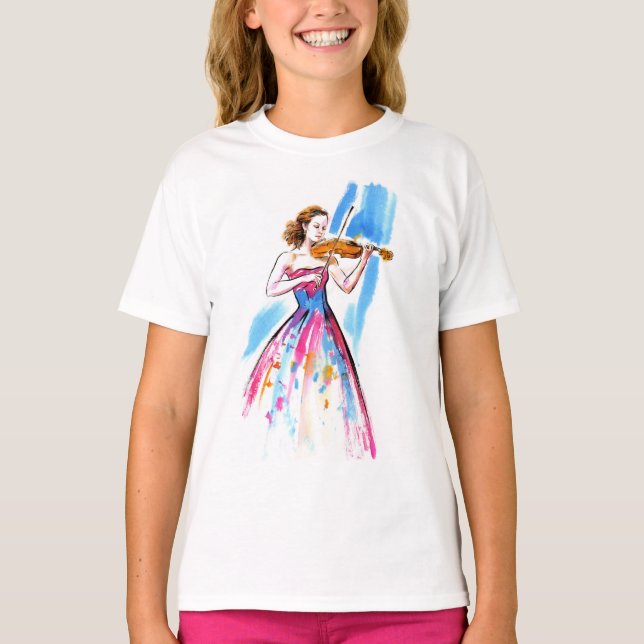 Girl playing the violin T-Shirt (Front)