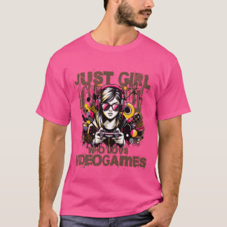 girl playing video games boy girl T-Shirt