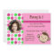 Girl Polka Dot Monkey Invite