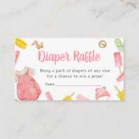 Girl Popsicle Baby Shower Diaper Raffle