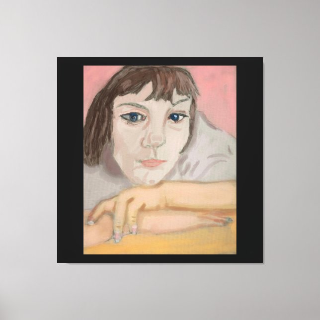 Girl Portrait Canvas Print (Front)