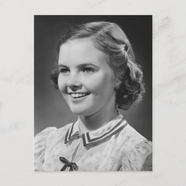 Girl Posing in Studio Postcard (Front)