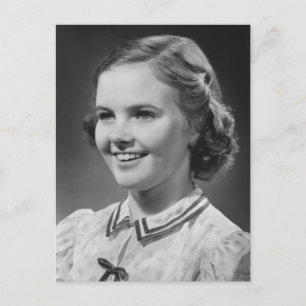 Girl Posing in Studio Postcard