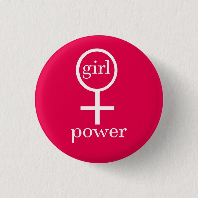 Girl Power 3 Cm Round Badge (Front)