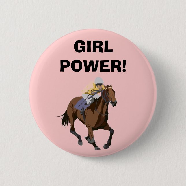 GIRL POWER! 6 CM ROUND BADGE (Front)
