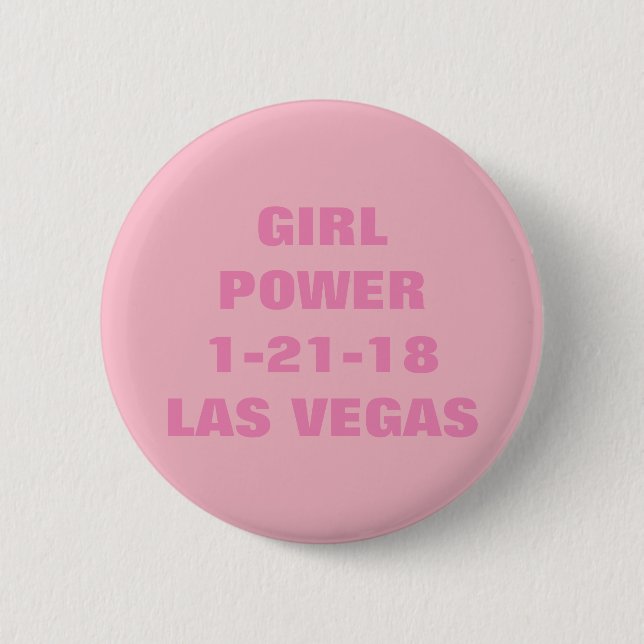 GIRL POWER 6 CM ROUND BADGE (Front)