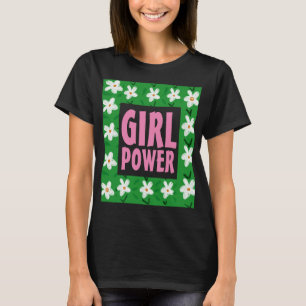 GIRL POWER ART T-SHIRTS WOMENS GIRLS DARK TEES