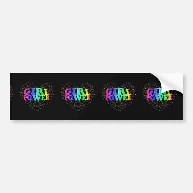 girl power! - bumper sticker (Front)