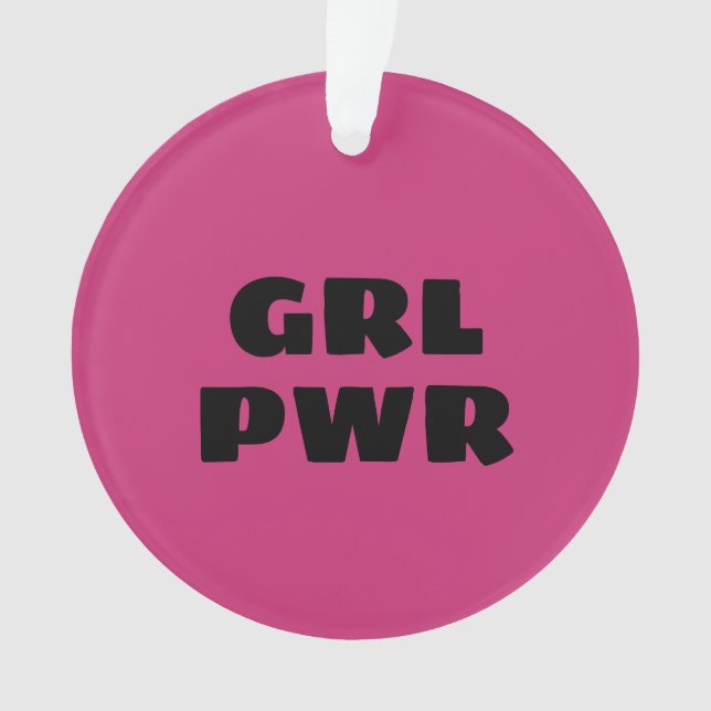 Girl Power Ceramic Ornament (Front)