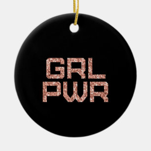 Girl Power Ceramic Tree Decoration