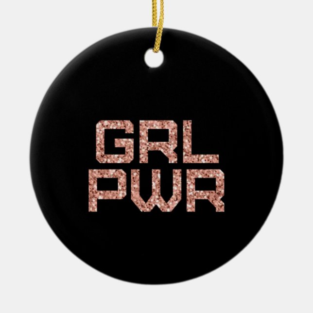 Girl Power Ceramic Tree Decoration (Front)