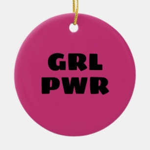 Girl Power Ceramic Tree Decoration