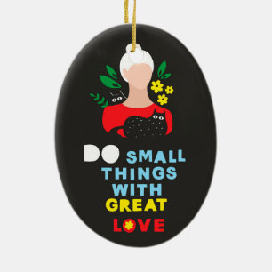 Girl power ceramic tree decoration