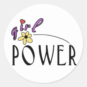 Girl Power Classic Round Sticker