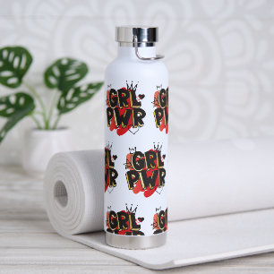 GIRL POWER, Crown & Hearts Water Bottle