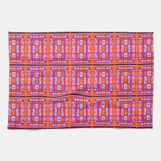 girl power curvy plaid pattern kitchen towel