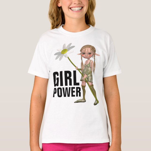 GIRL POWER, CUTE ELF T-Shirts (Front)