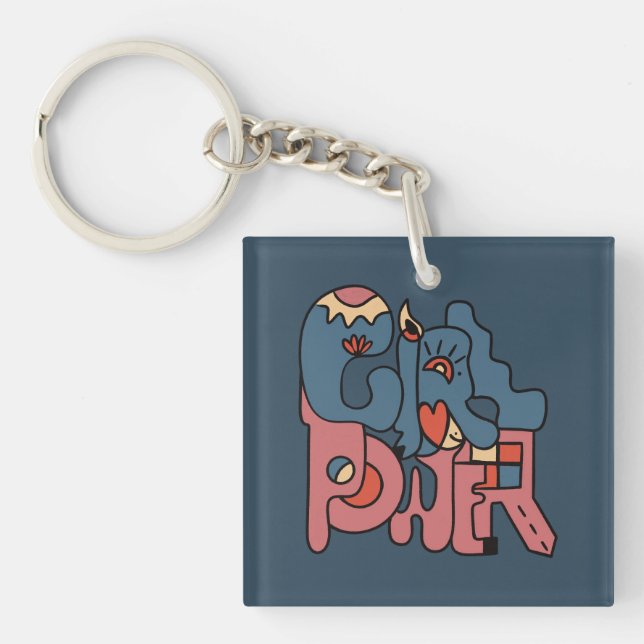 Girl Power Dark Version Key Ring (Front)