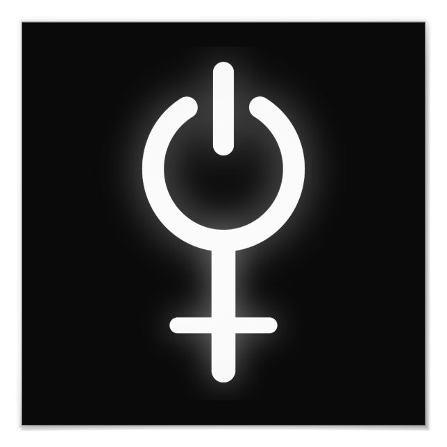 Girl Power Electronic Symbol for Gamer Female Sign (Front)
