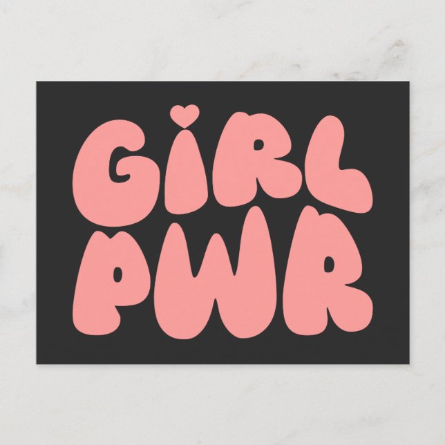 Girl Power Feminist Postcard (Front)