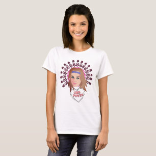 Girl Power Floral Headdress T-Shirt