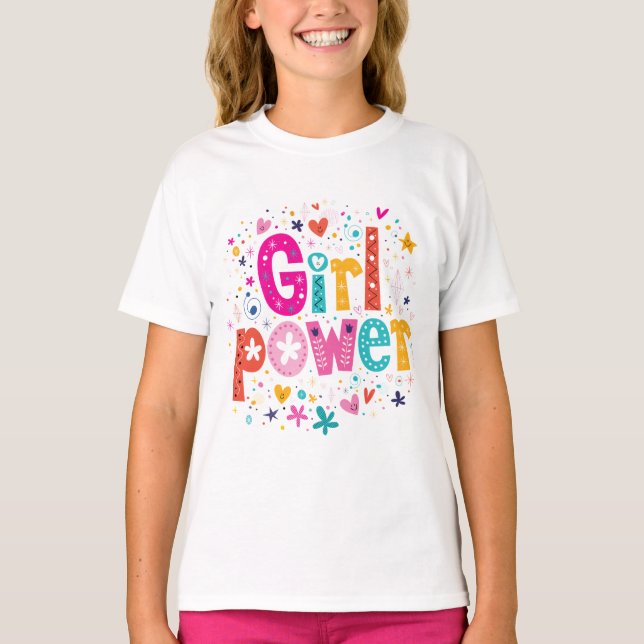 Girl Power Flower T-Shirt (Front)
