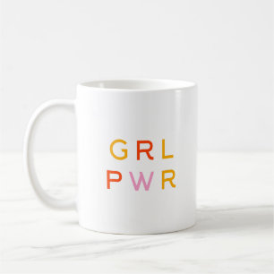Girl Power   GRL PWR   Modern Feminist   Minimal Coffee Mug