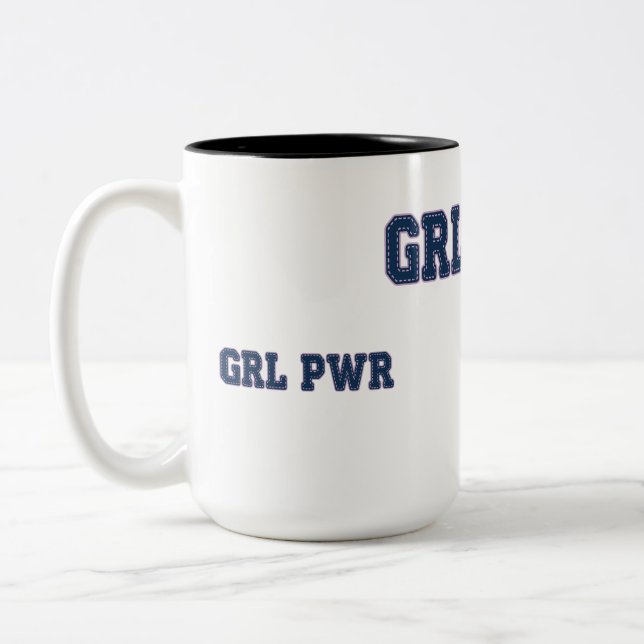 Girl Power - GRL PWR Two-Tone Coffee Mug (Left)