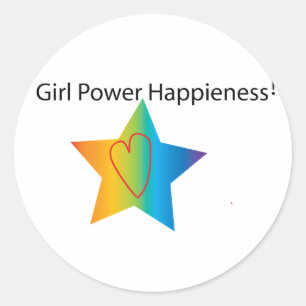 Girl Power Happiness Sticker