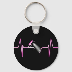 Girl Power Heartbeat Key Ring
