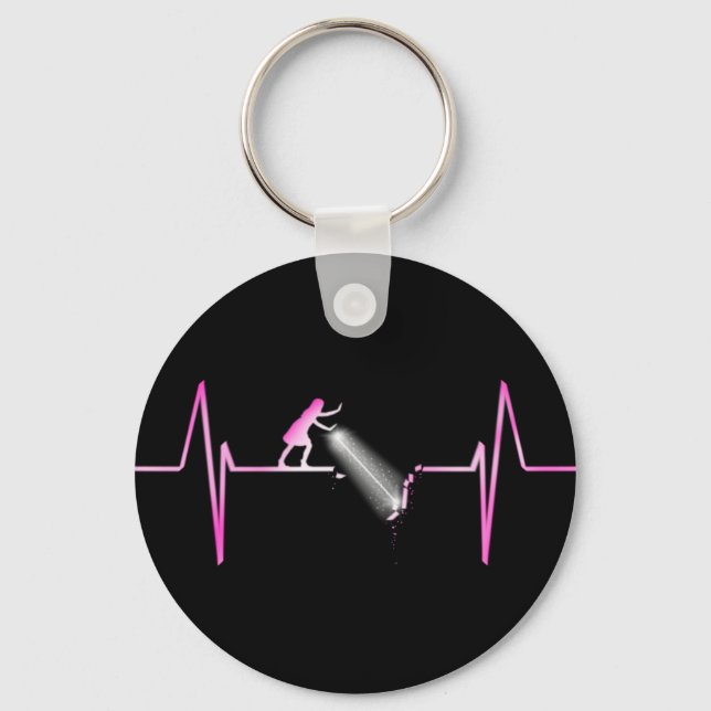 Girl Power Heartbeat Key Ring (Front)