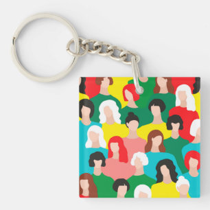 Girl power key ring