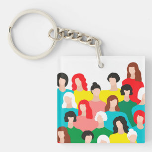 Girl power key ring
