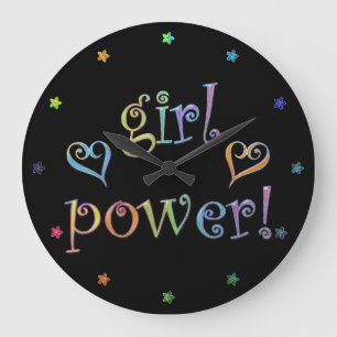 girl power! large clock