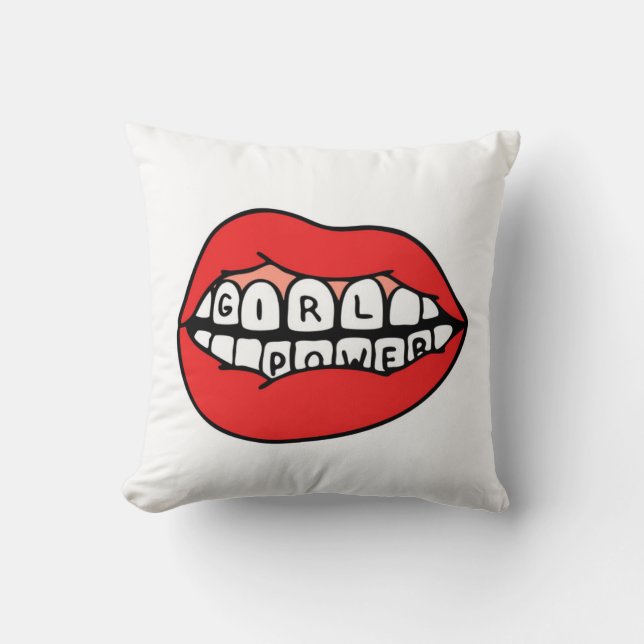 Girl Power Lips Cushion (Front)