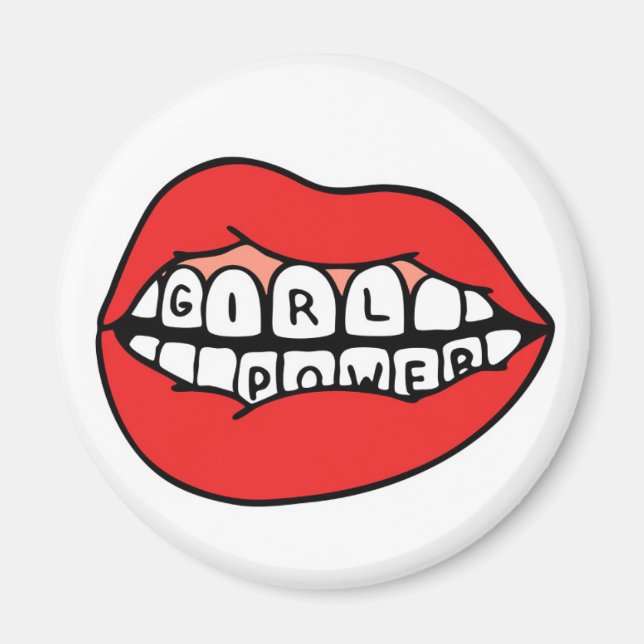 Girl Power Lips Magnet (Front)