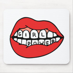 Girl Power Lips Mouse Mat