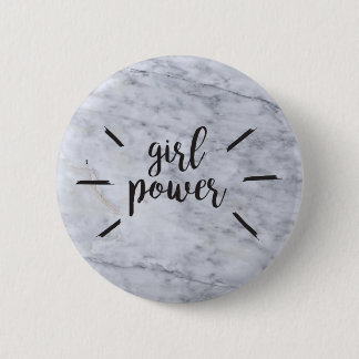 Girl Power Marble 6 Cm Round Badge