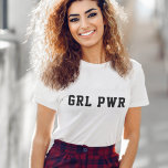 Girl Power | Modern Feminist Bold GRL PWR<br><div class="desc">Girl Power custom quote art design with the text "GRL PWR" in modern contemporary college athletic typography in a bold minimalist style. Celebrate female empowerment everywhere with this cool design! The perfect gift for a friend or for Mother's Day! #girlpower #girlgang #feminism #feminist #stonggirlsclub #mothersday #genderequality</div>