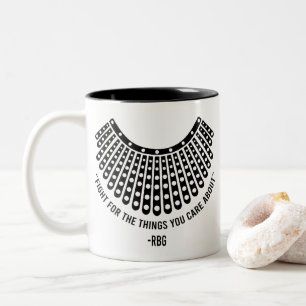 Girl Power, Notorious Rbg, Ruth Bader Ginsburg Two-Tone Coffee Mug