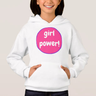 Girl Power on Pink and Purple Hoodie Sweatshirt
