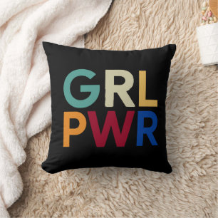 Girl Power Pillow - Women Empowerment Home Decor