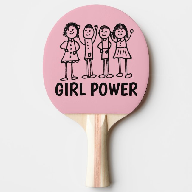 GIRL POWER Ping Pong Paddles (Front)