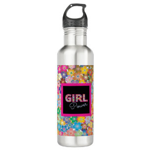 Girl Power   Pink Girly Beautiful Wildflower Women 710 Ml Water Bottle