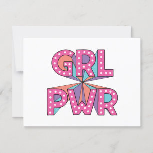 Girl power postcard