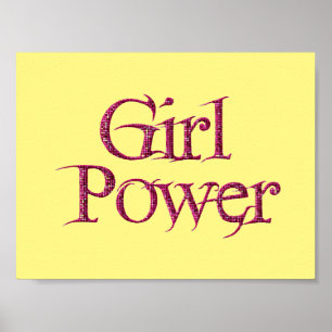 Girl Power Poster, yellow Poster