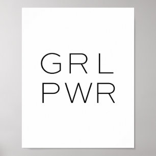 Girl Power Print, GRL PWR, Feminist Print